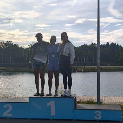 Christiane bei der Siegerehrung